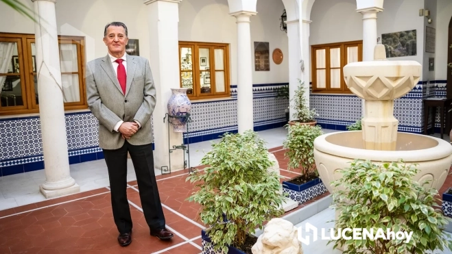 José Beato, pregonero de las Fiestas Aracelitanas 2024, en la Casa de la Virgen