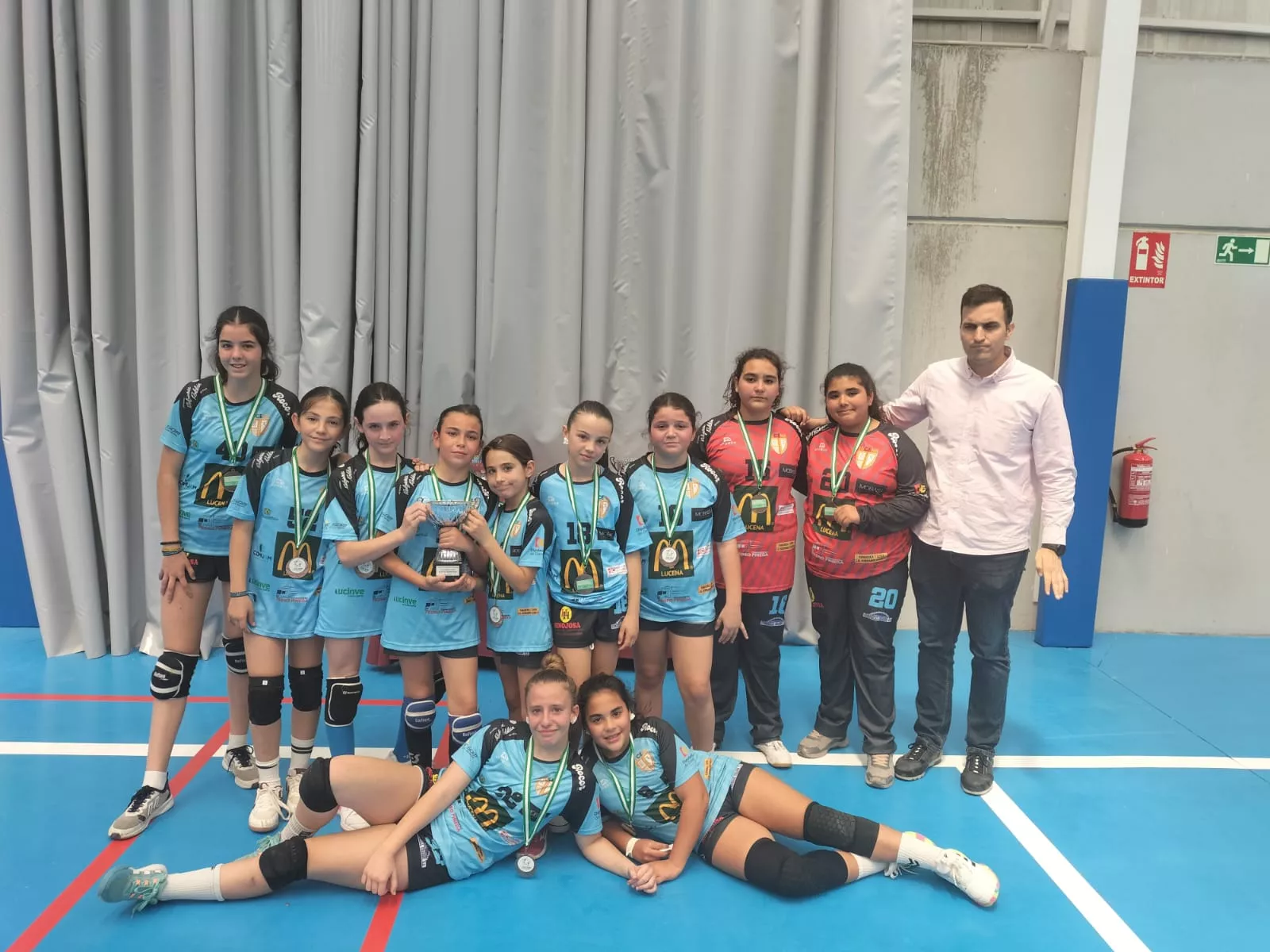 Equipo alevín del Club Balonmano Lucena, subcampeón de la Copa Delegación de Córdoba