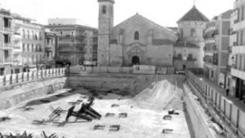 Obras del aparcamiento de la Plaza Nueva