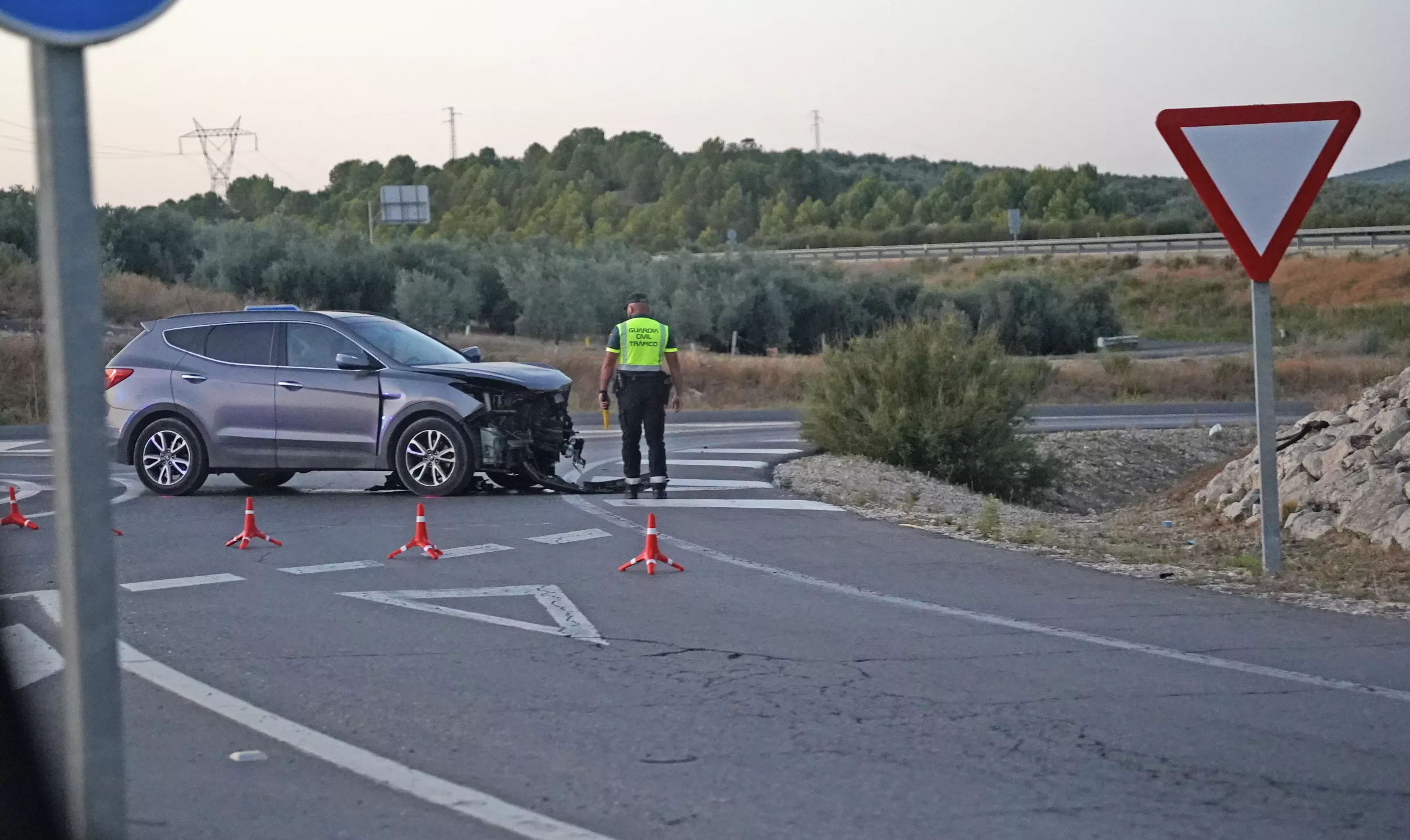 Accidente en el cruce de la A318 y A45