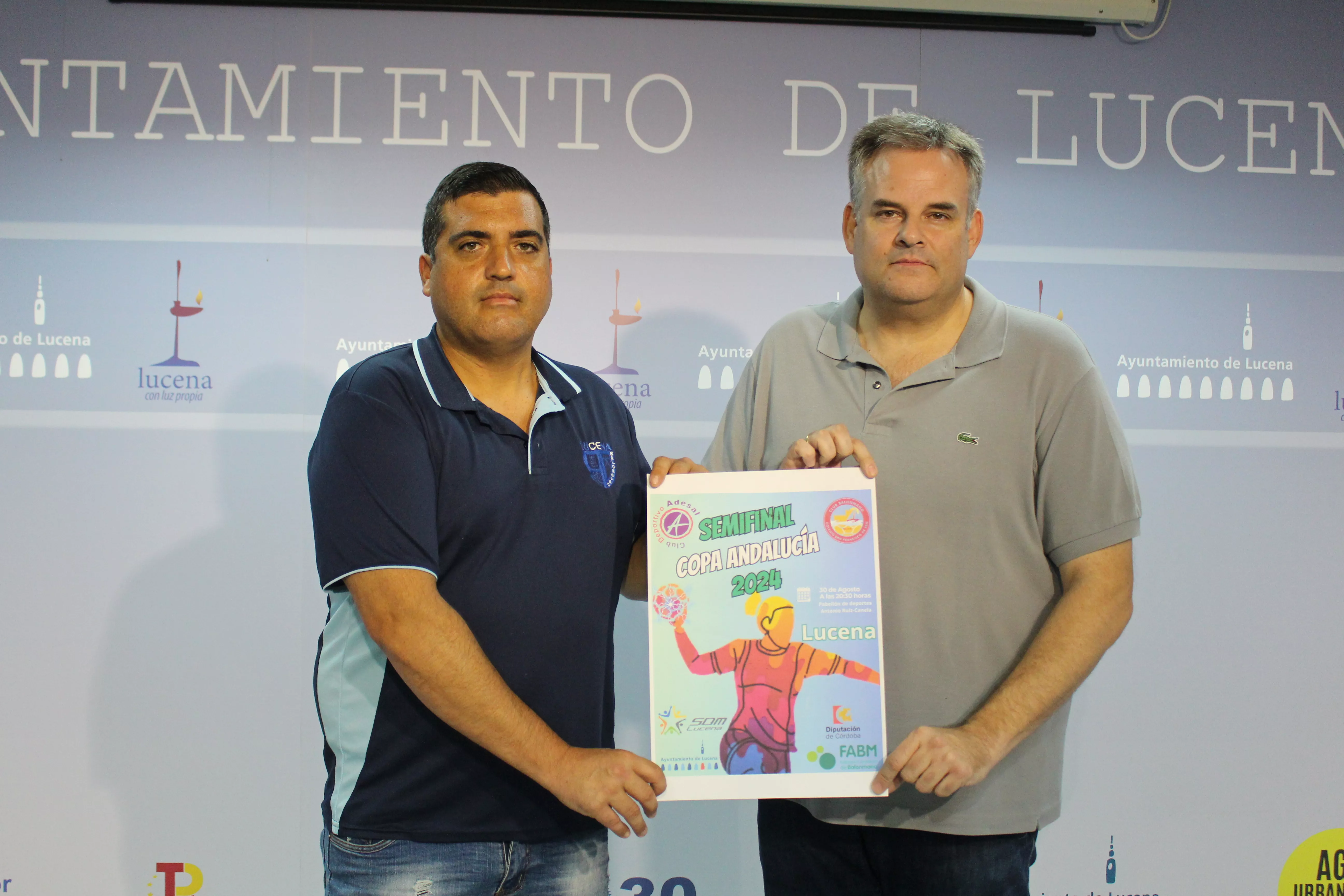 Presentación de esta jornada de balonmano que se celebrará mañana el el Pabellón Deportivo Antonio Ruiz-Canela de Lucena