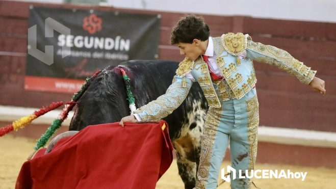 Manuel Domínguez en un lance de su faena