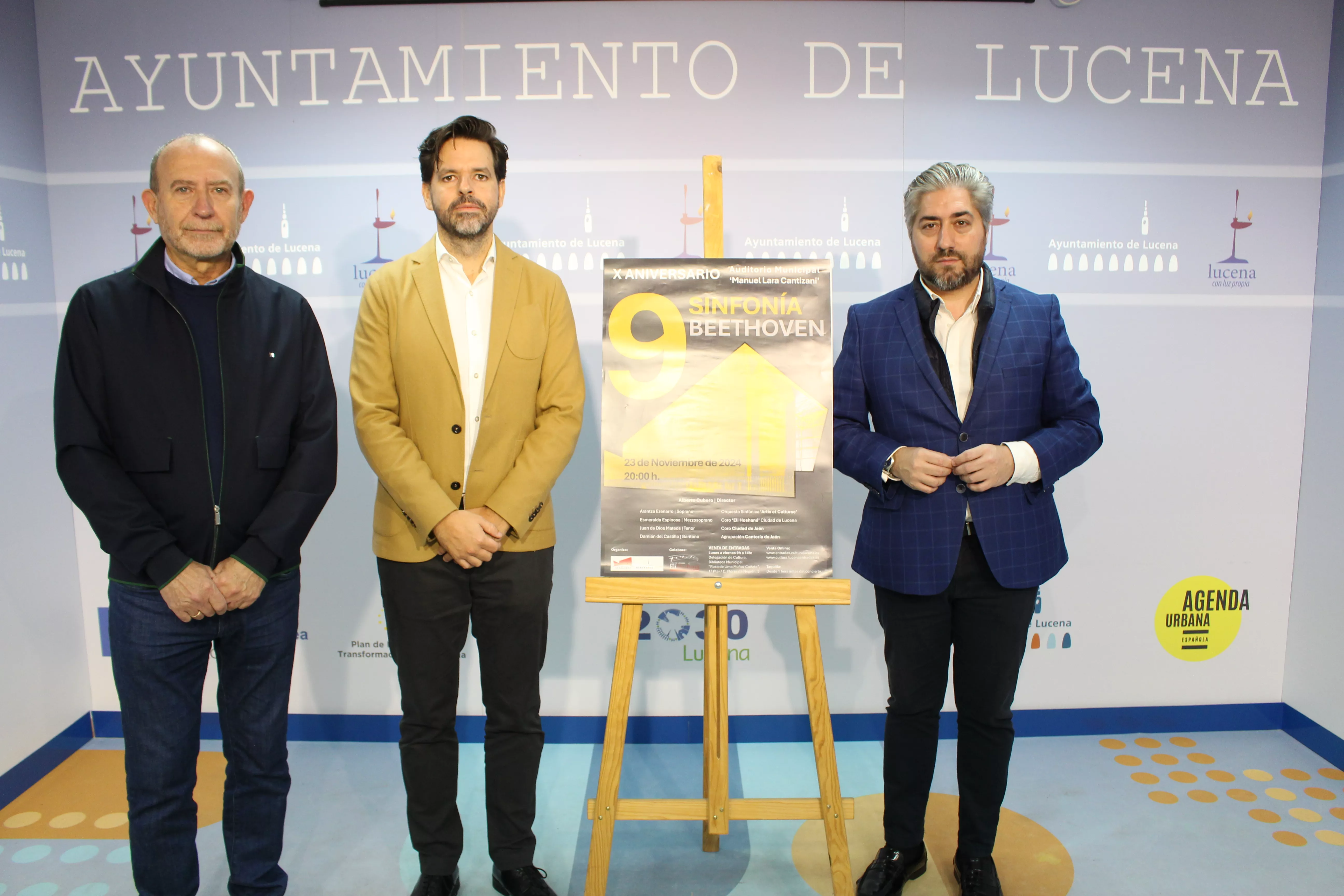 Presentación del concierto en el Ayuntamiento de Lucena