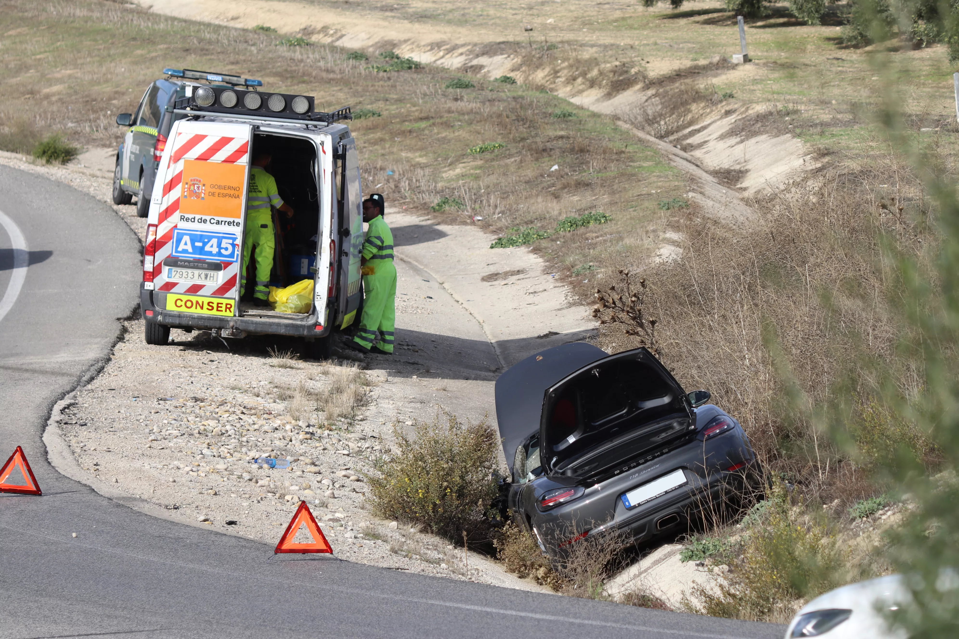 Accidente en el acceso a la A45