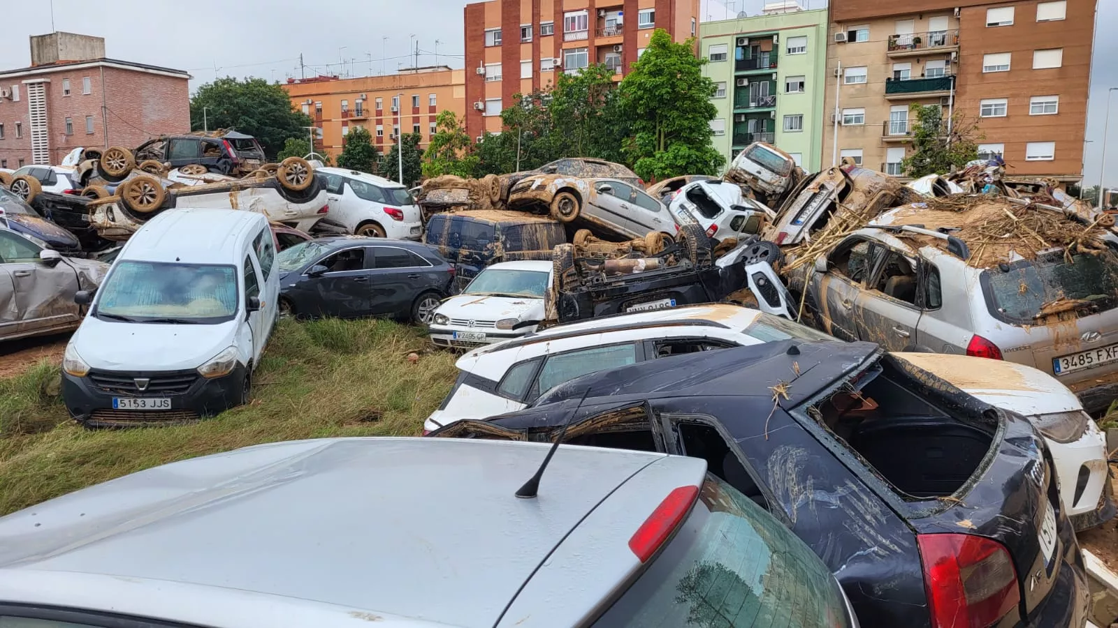 Un grupo de lucentinos colaboran en las tareas de limpieza en Valencia