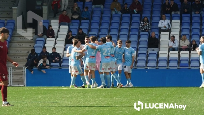 Celebración de otro de los goles de los celestes