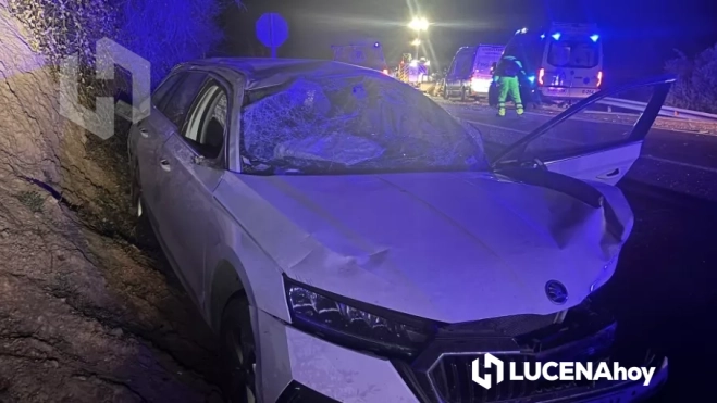 Uno de los vehículos siniestrados en este grave accidente de tráfico