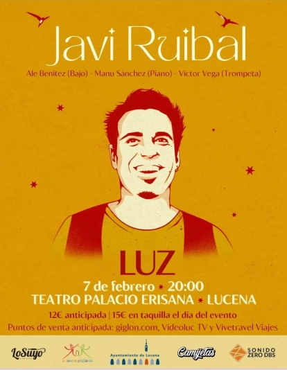 Cartel del concierto y portada del nuevo disco de Javi Ruibal